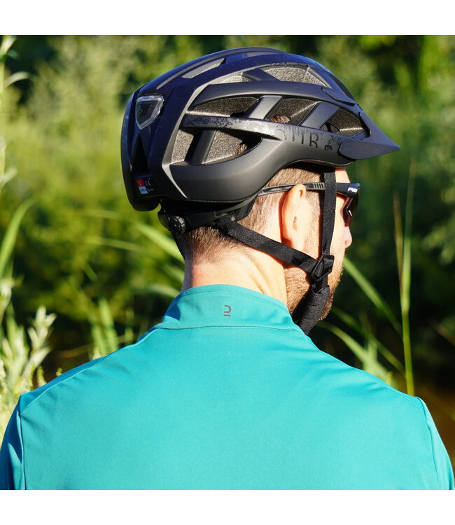 Zwarte Lumen Heren Mountainbike Fietshelm met LED verlichting (270g) - Verstelbaar