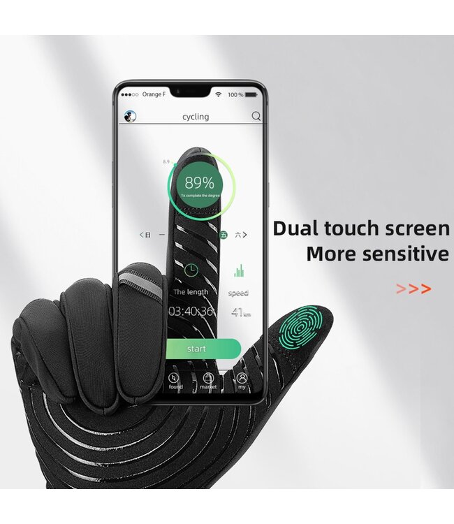 ROCKBROS - Winter Fleece handschoenen - extra warm door fleece - Winter fietshandschoen - touchscreen  - Glasgow