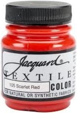 Jacquard Textile Color Écarlate