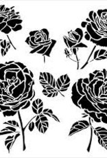 Stencil Cabbage Roses