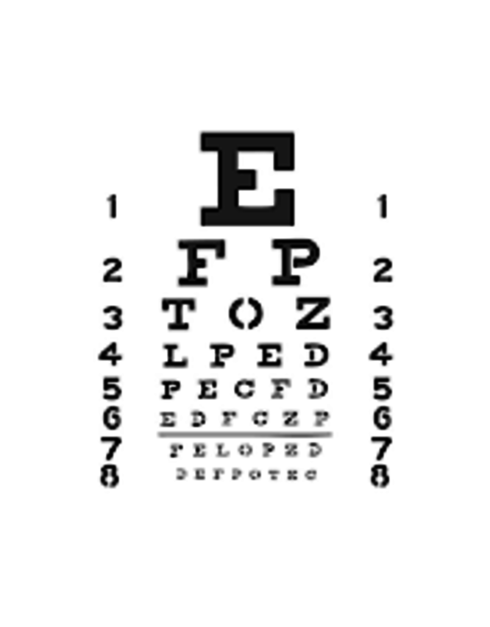 Stencil Eye Chart