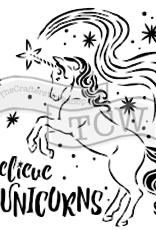 Stencil Believe in Unicorns
