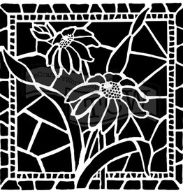 Stencil Stained Glass Daisies large