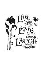 Stencil Live Love Laugh Large