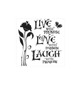 Stencil Live Love Laugh L