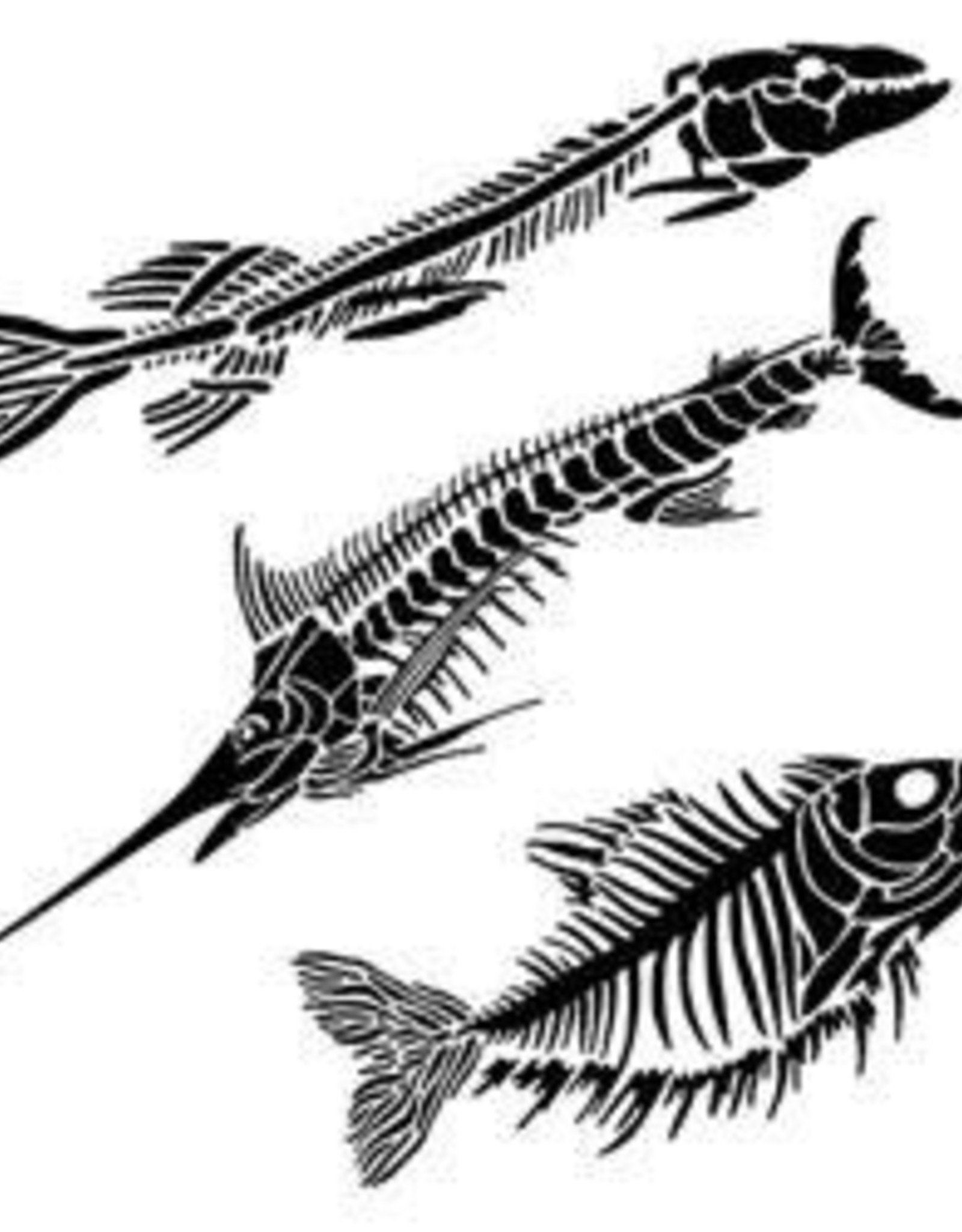 Stencil Fish Fossils