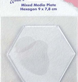 Mixed Media Plate Hexagon