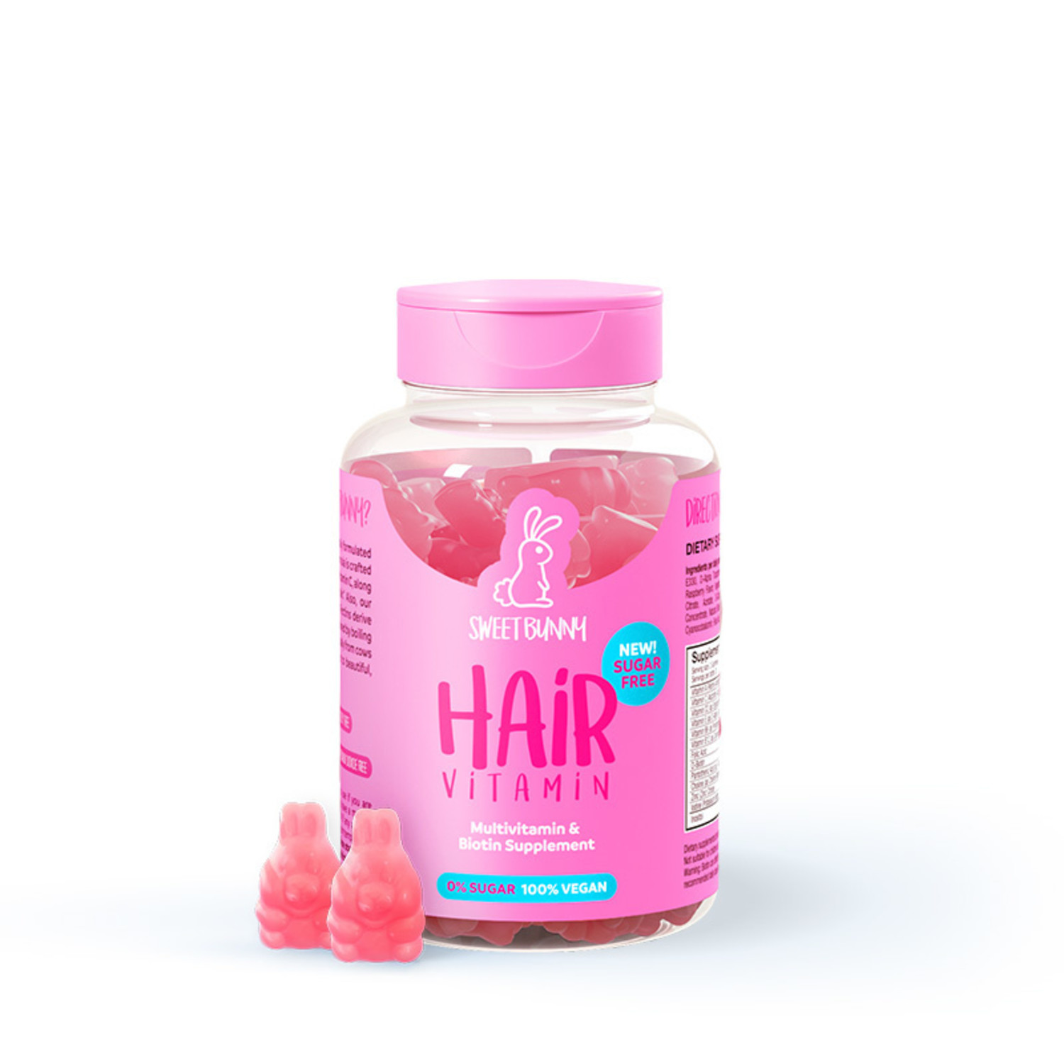sweet bunny haarvitamines vegan suikervrij 60st