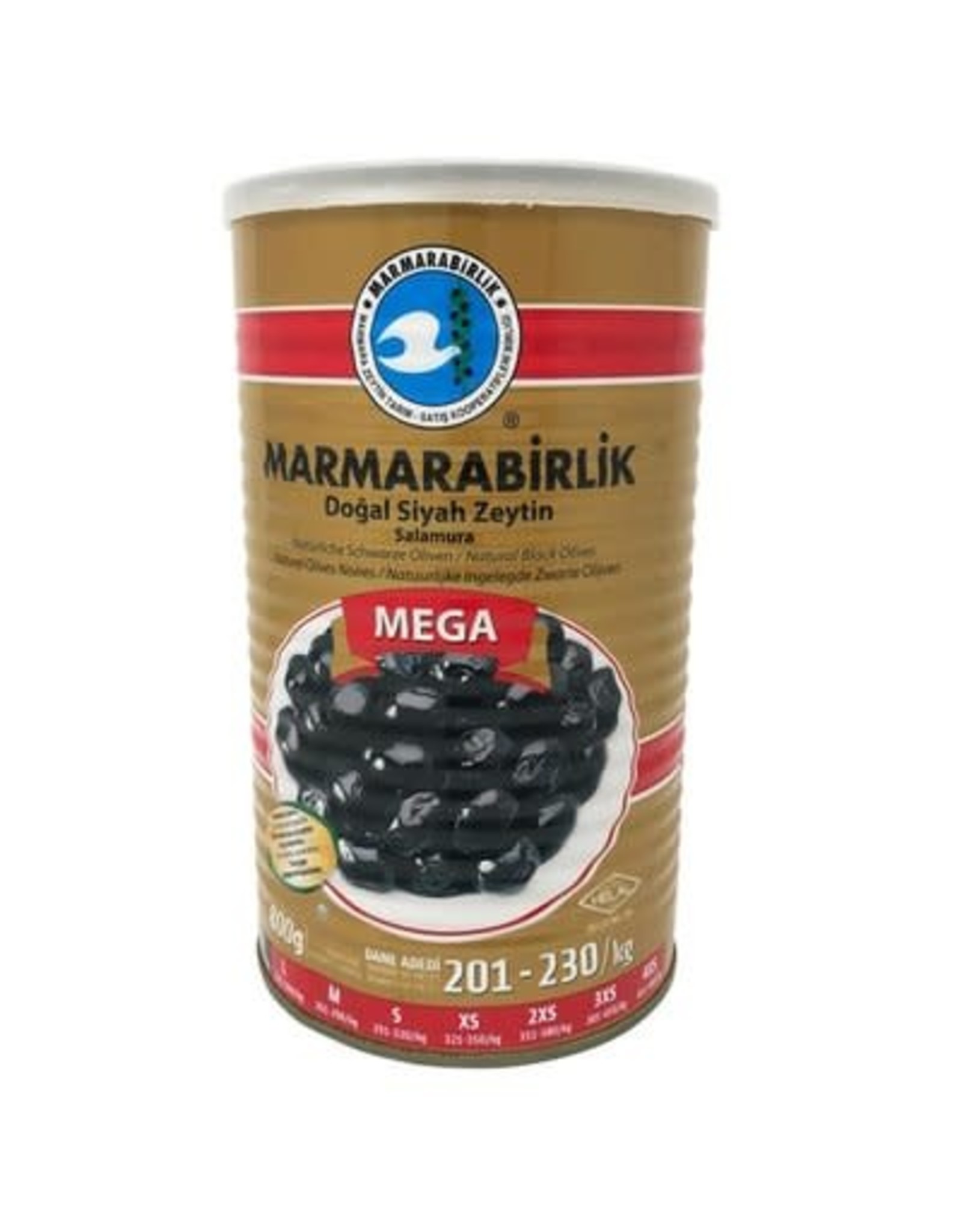 Marmarabir MARMARABIRLIK ZWARTE OLIJVEN MEGA 800GR