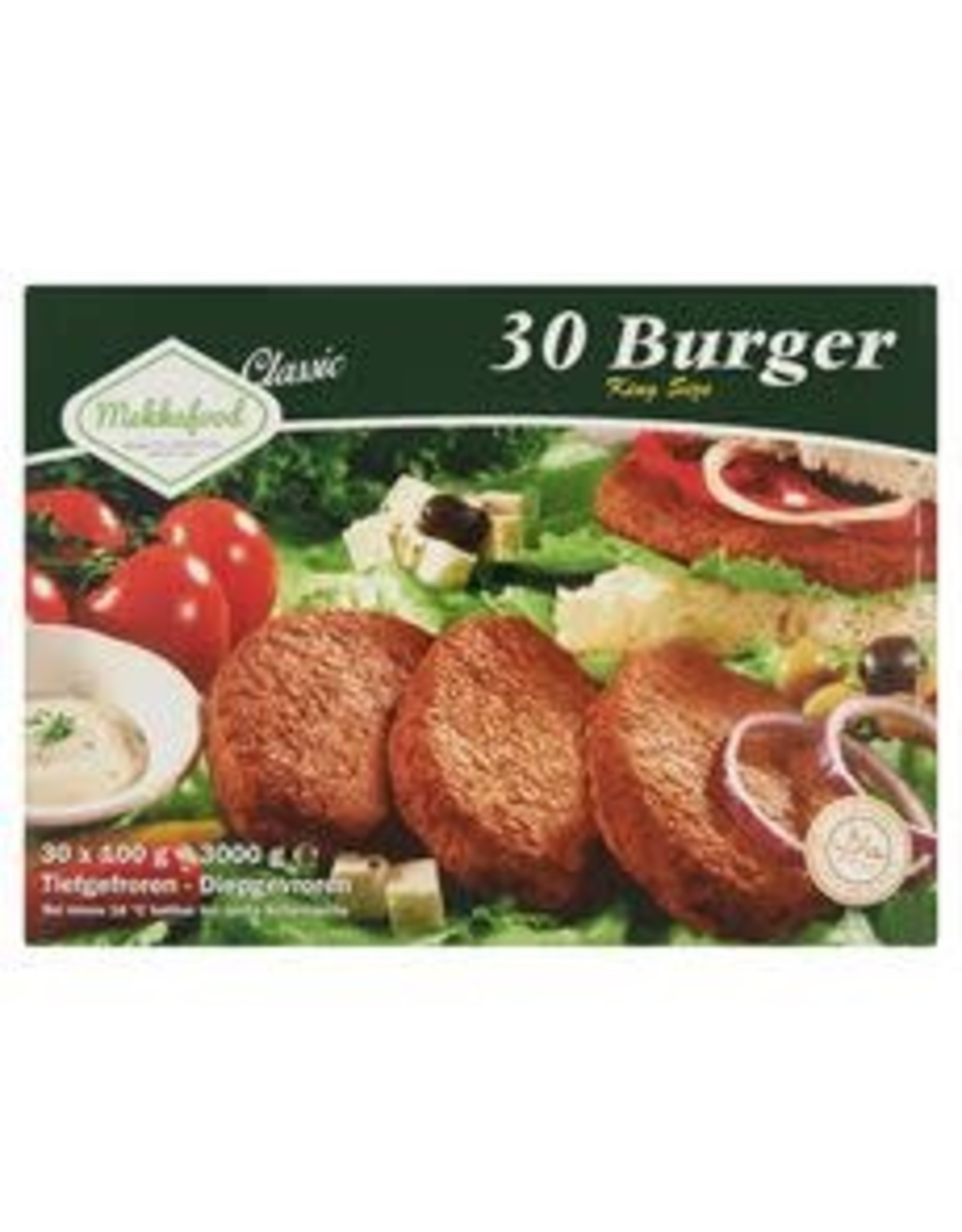 Mekkafood MEKKAFOOD HAMBURGER HALAL 30X100GR