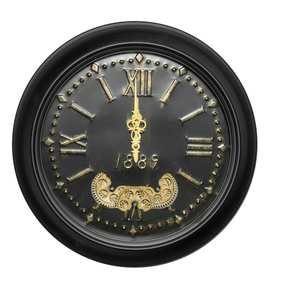 Kolony Klok met tandwielen zwart