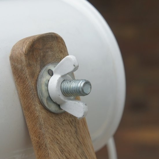 By Mooss Industriele tallamp met een witte metalen kap