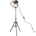 Van Manen Metalen vloerlamp met een glazenbol op een statief