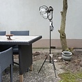 Van Manen Metalen vloerlamp met een glazenbol op een statief