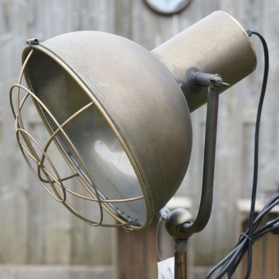 Van Manen Metalen vloerlamp met korf driepoot