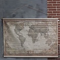 Kolony Landkaart the world op linnen
