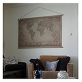 Kolony Landkaart the world op linnen
