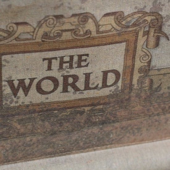 Kolony Landkaart the world op linnen