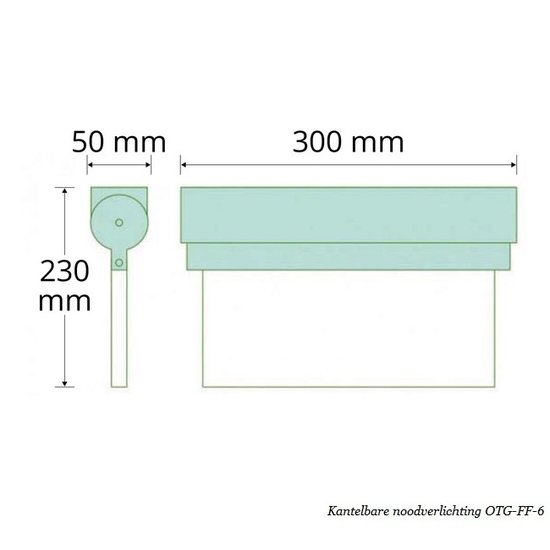 Kantelbare noodverlichting Compleet met 4 pioctogrammen