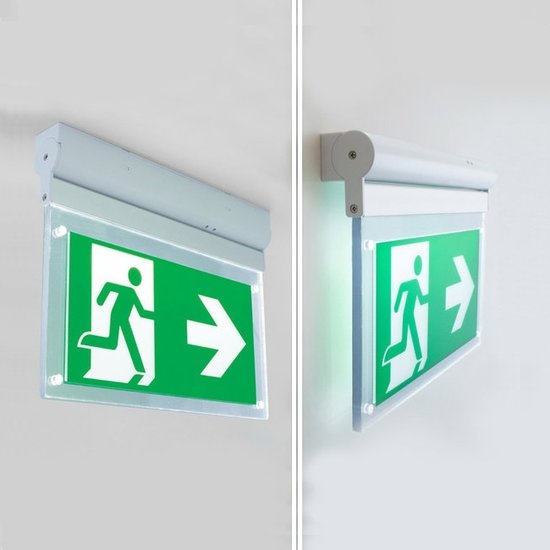 Kantelbare noodverlichting Compleet met 4 pioctogrammen