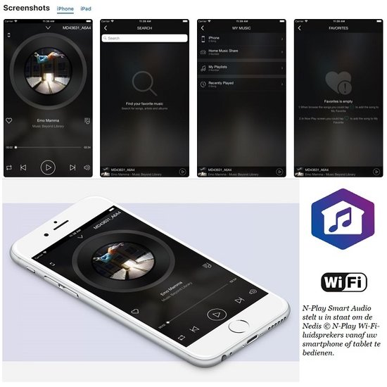 Nedis  Draadloze multi-room speaker | 15 W | Wi-Fi | N-Play Smart Audio