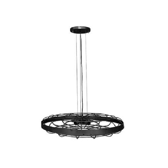 By Mooss Industriële zwarte 'propeller' hanglamp met 5 fittingen