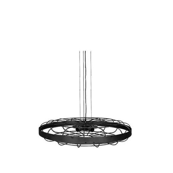 By Mooss Industriële zwarte 'propeller' hanglamp met 5 fittingen