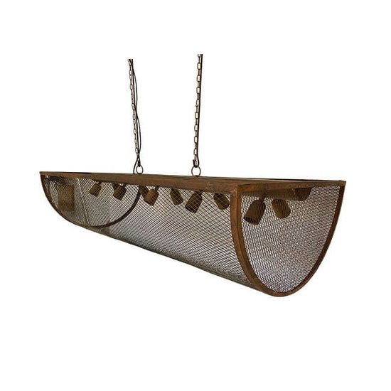 By Mooss Industriële hanglamp roest met 10 fittingen