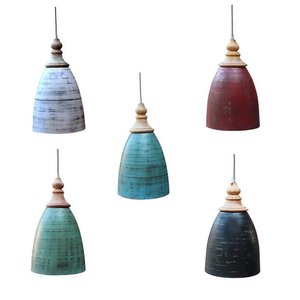 Wees tevreden Abstractie spannend Vintage hanglamp in 5 kleuren en 2 maten | Rimisa sfeer en decoratie