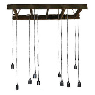 Hanglamp hout 10 lamp