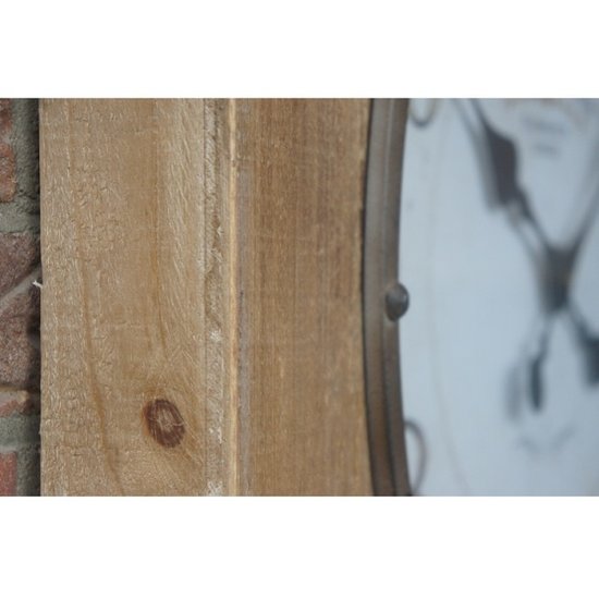 VM Collectie Vierkante wandklok met houten omlijsting