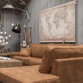 Kolony Landkaart the world op linnen