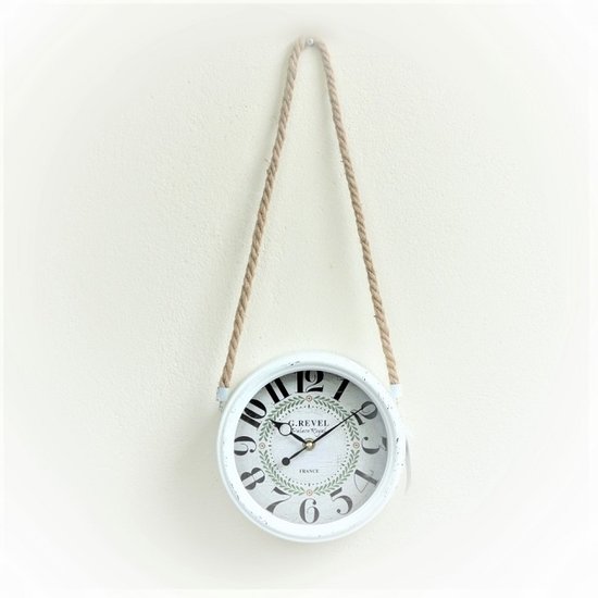 Kolony Wandklok wit aan een touw