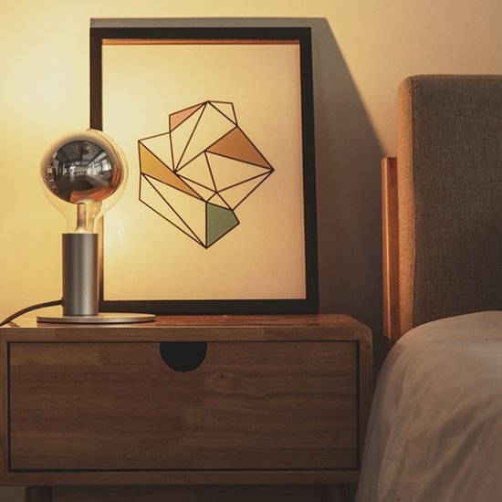 home sweet home Move Me LED lichtbron sphere Ø 8 cm 3W E27 2700K zwart / goud