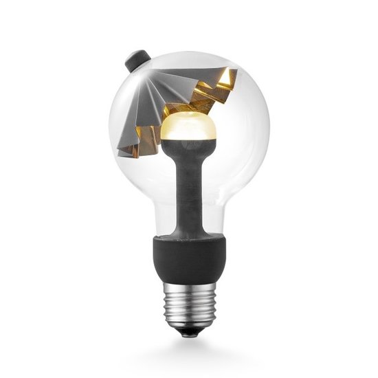 home sweet home Move Me LED lichtbron umbrella Ø 8 cm 3W E27 2700K zwart / goud