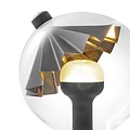 home sweet home Move Me LED lichtbron umbrella Ø 8 cm 3W E27 2700K zwart / goud