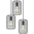 home sweet home Zwarte hanglamp draadlamp, model Netting  3 lichts