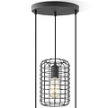 home sweet home Zwarte hanglamp draadlamp, model Netting  3 lichts