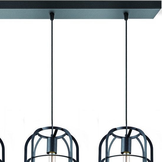home sweet home Draadlamp | kooilamp serie Nero 3 lichts hanglamp