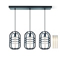 home sweet home Draadlamp | kooilamp serie Nero 3 lichts hanglamp