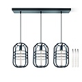 home sweet home Draadlamp | kooilamp serie Nero 3 lichts hanglamp