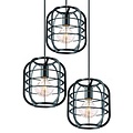 home sweet home Draadlamp | kooilamp serie Nero 3 lichts hanglamp  rond