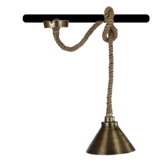 Van Manen Touwlamp met brons kleurige kap