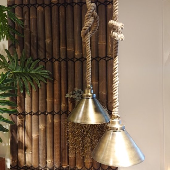 Van Manen Touwlamp met brons kleurige kap