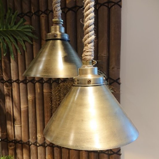 Van Manen Touwlamp met brons kleurige kap