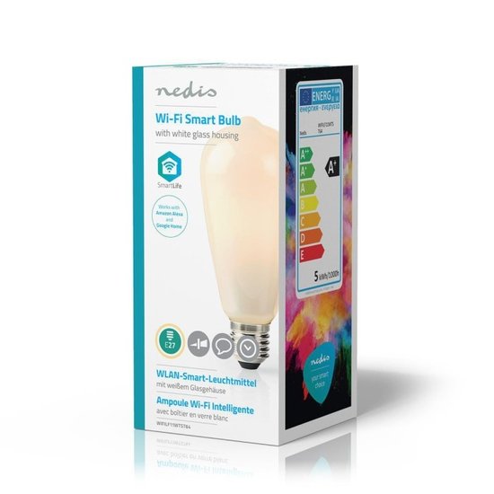 Nedis Wi-Fi Smart LED-Lamp | E27 | 5 W | 500 lm  opaal