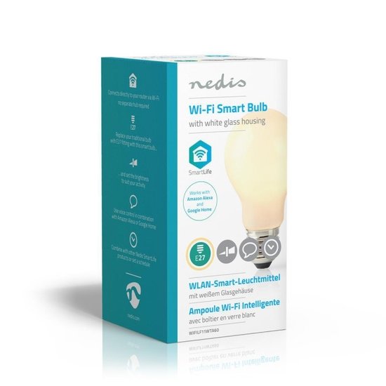Nedis Wi-Fi Smart LED-Lamp | E27 | 60 mm | 5 W | 500 lm