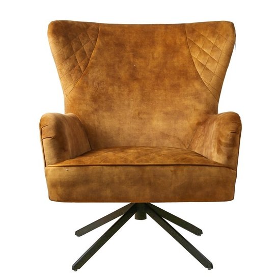 Kolony Draaifauteuil Kurt velvet stof in 4 kleuren