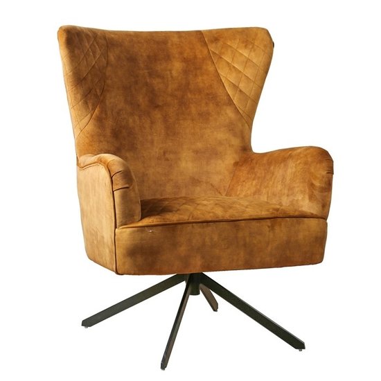 Kolony Draaifauteuil Kurt velvet stof in 4 kleuren