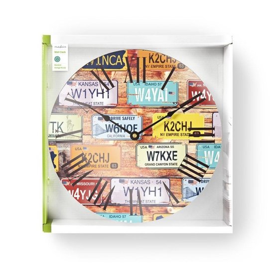 Nedis Wandklok met een travel-thema  Ø 30cm